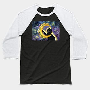 Luna the starry night cat Baseball T-Shirt